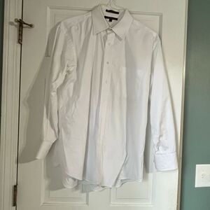 Tommy Hilfiger White Collared Long Sleeve Dress Shirt.